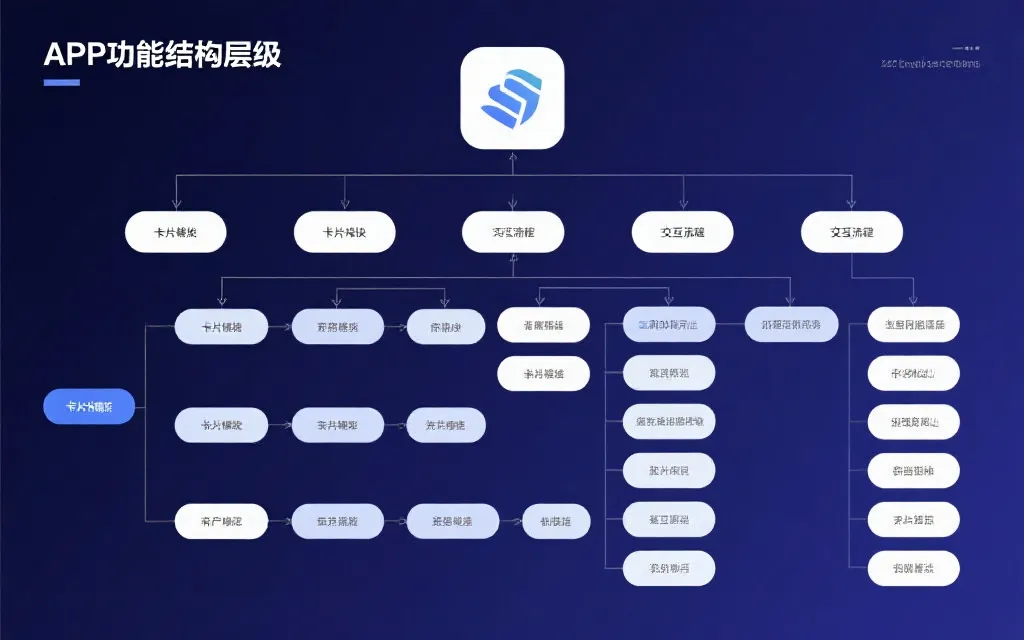 APP功能结构与信息模块分布示意